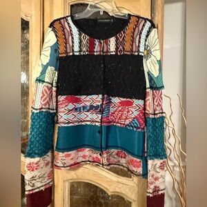 Chic Bohemian Patchwork Cardigan